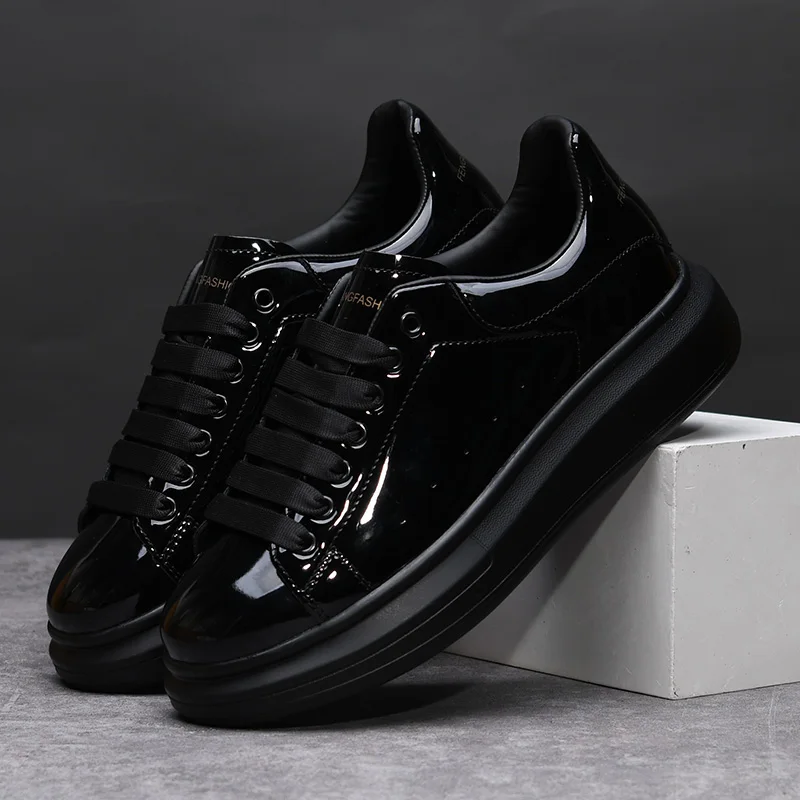 Men Shoes Dior - Brand Men's Shoes Black Glossy Casual