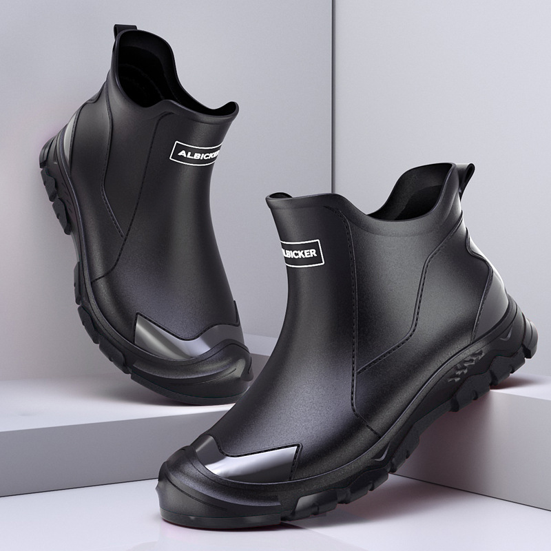 Men'S Shoes Water Resistant - Men's Short Rain Boots Urban Water