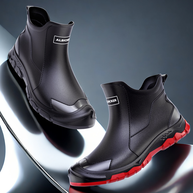 Men'S Shoes Water Resistant - Men's Short Rain Boots Urban Water