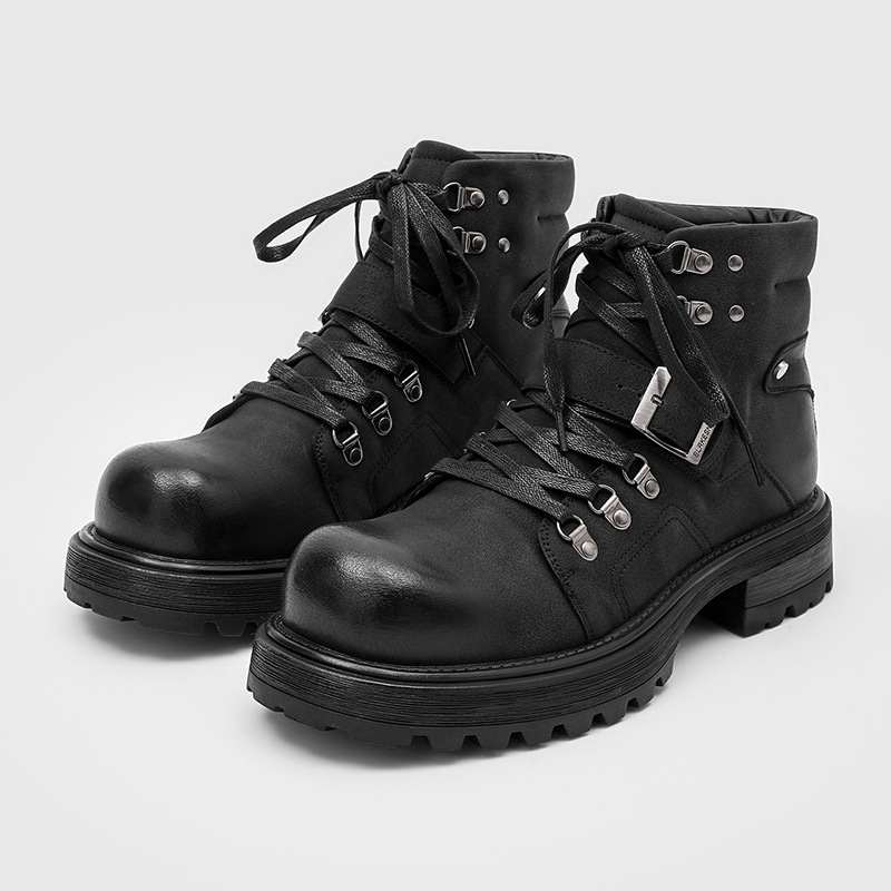 Men Shoes Brands - Brand Men Leather Boots Motorcycle Snow
