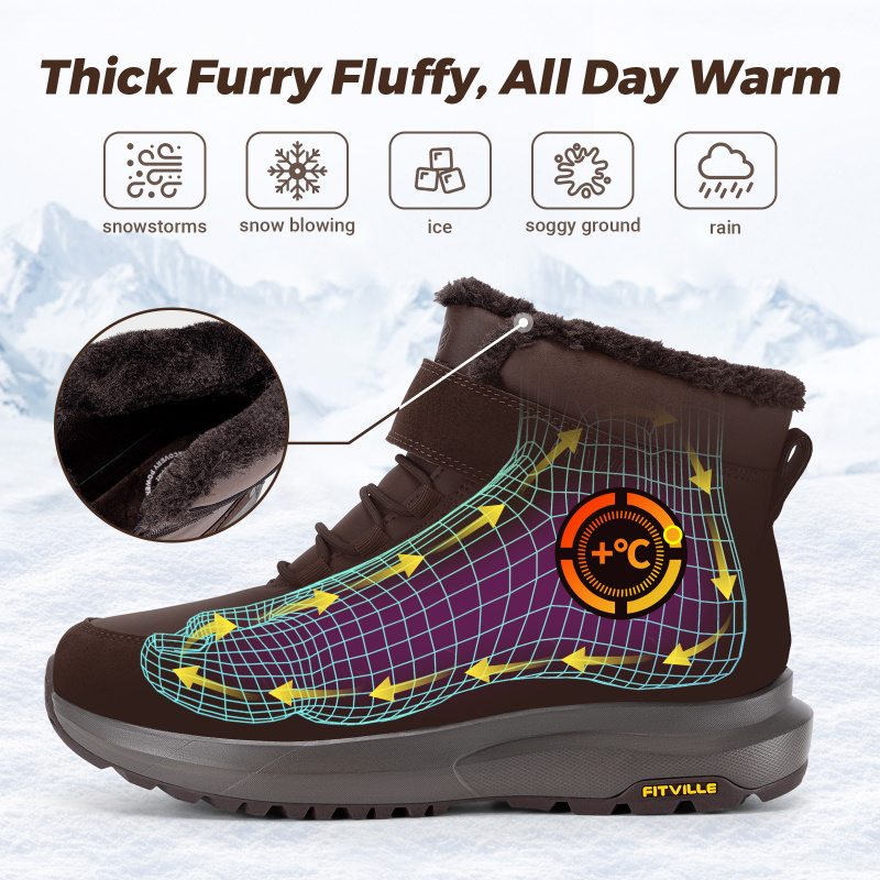 FitVille Mens Winter Boots Wid - огляд і ціна Men'S Shoes Water Resistant