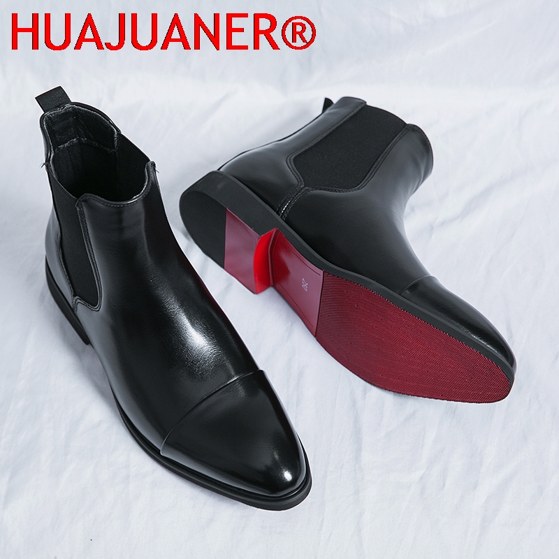 British Style Men's Black Chel - огляд і ціна Men Shoes Red Bottom
