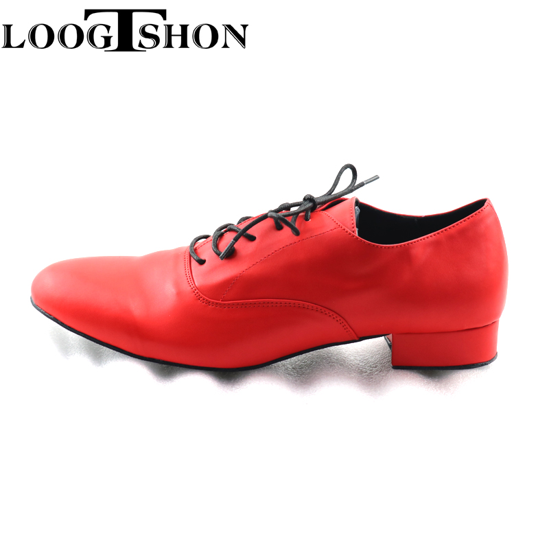 LOOGTSHON RED  Men's red leath - огляд і ціна Men Shoes Red Bottom