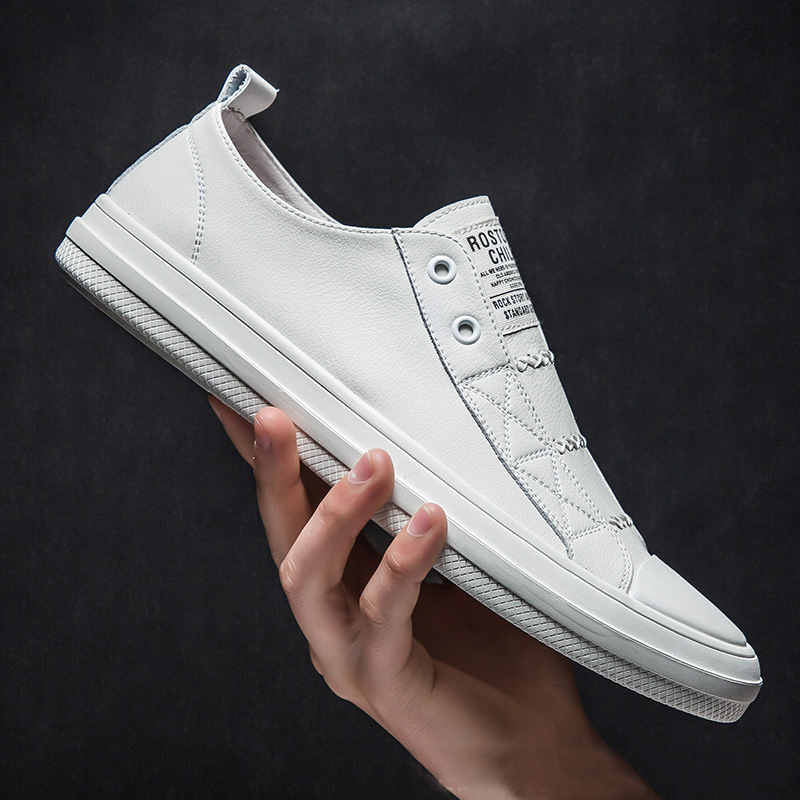 100% Genuine Leather Black Whi - огляд і ціна Men Shoes Under 100