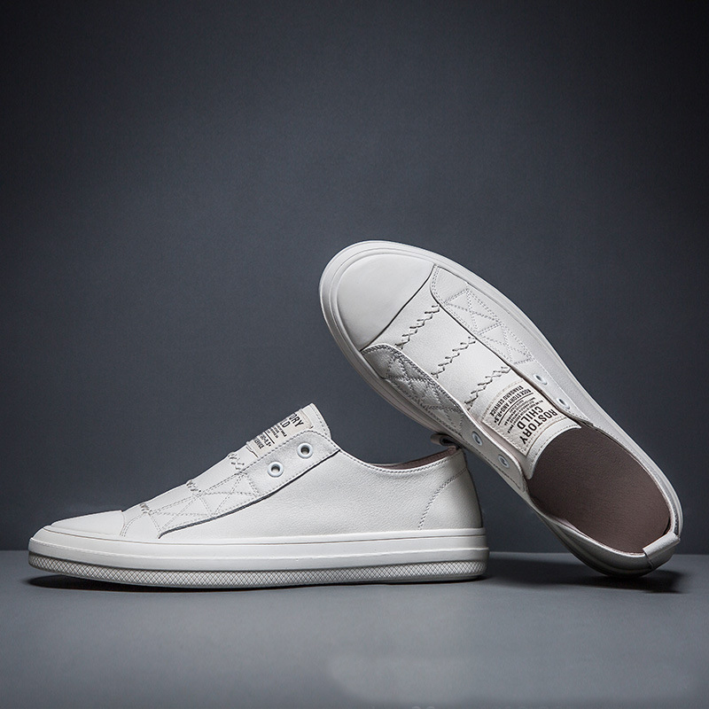 100% Genuine Leather Black Whi - огляд і ціна Men Shoes Under 100