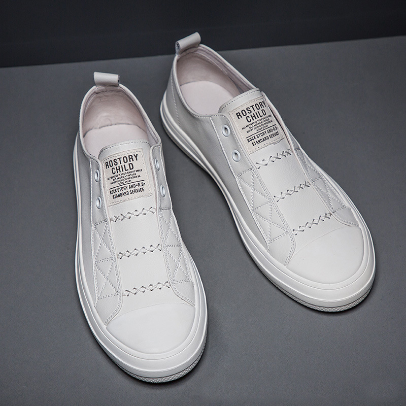 100% Genuine Leather Black Whi - огляд і ціна Men Shoes Under 100