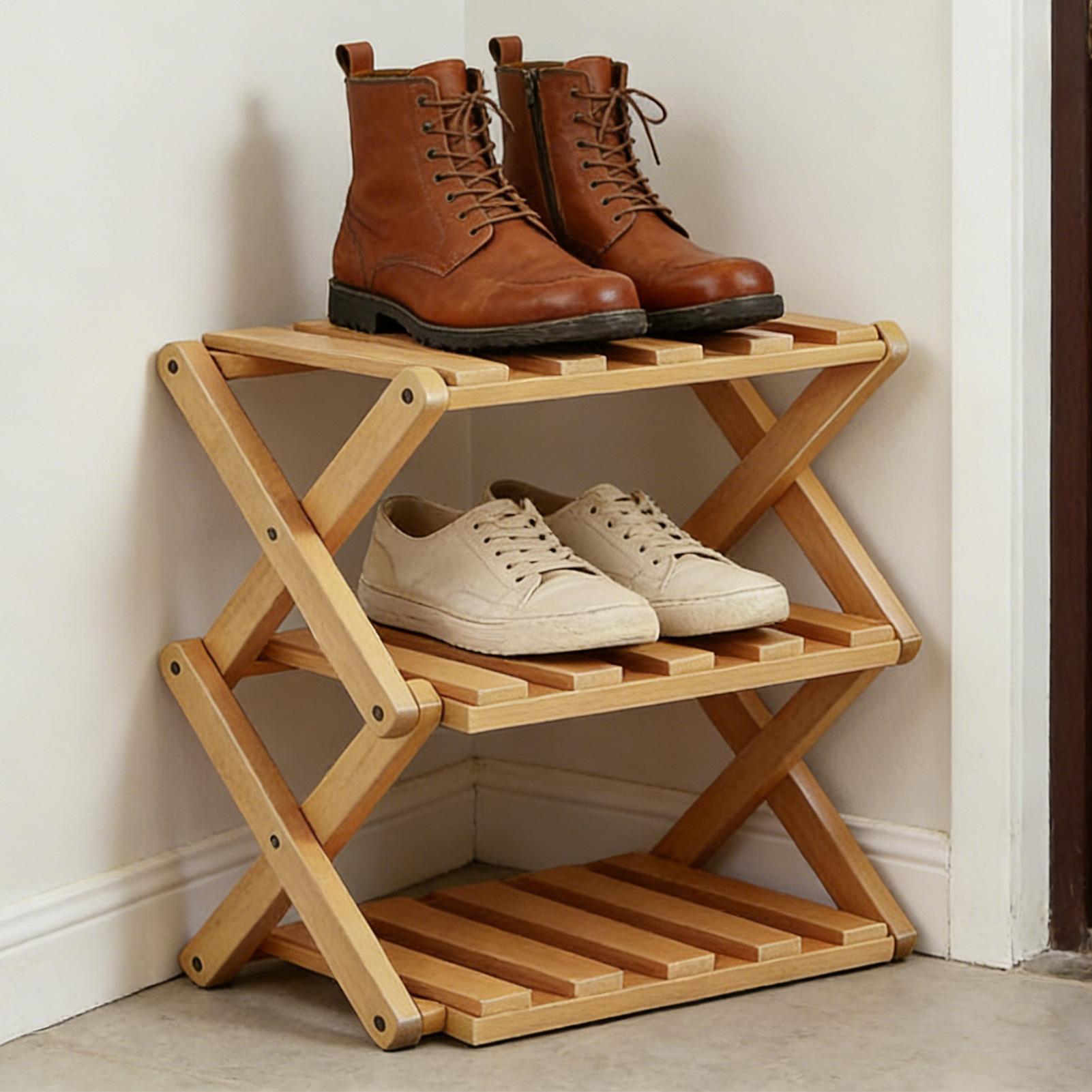 Wooden Shoe Racks 3-Tier Expan - огляд і ціна Men Shoes Rack