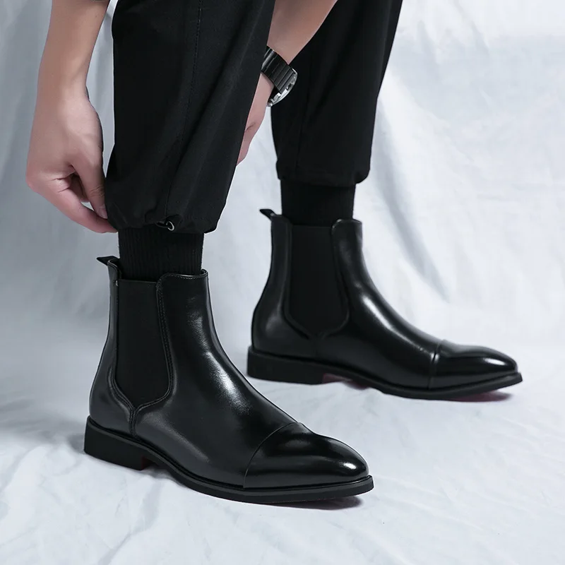 Men's Boots Business Ankle Boo - огляд і ціна Men Shoes Red Bottom