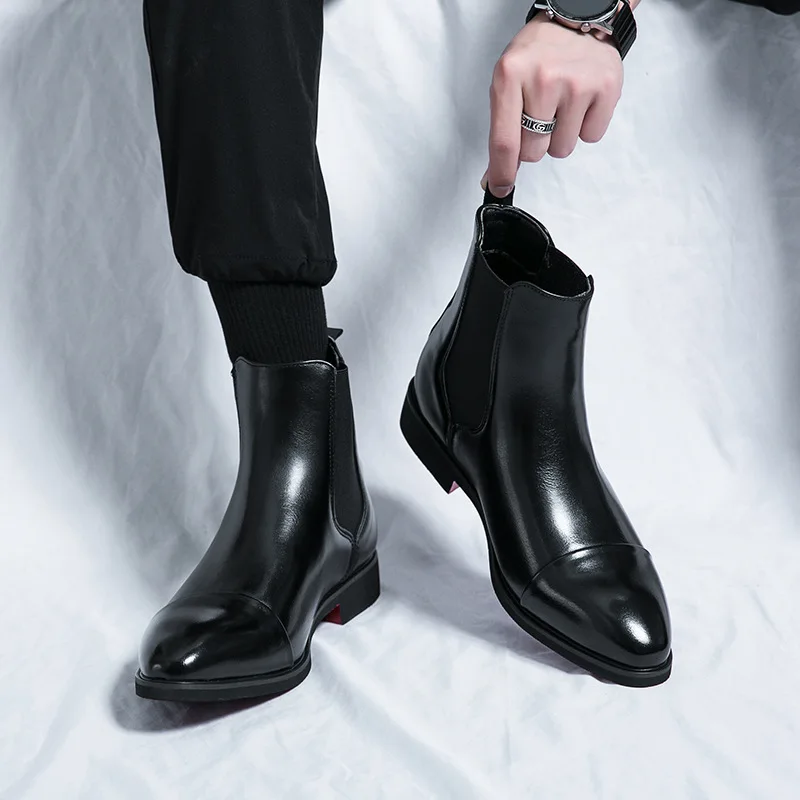 Men's Boots Business Ankle Boo - огляд і ціна Men Shoes Red Bottom