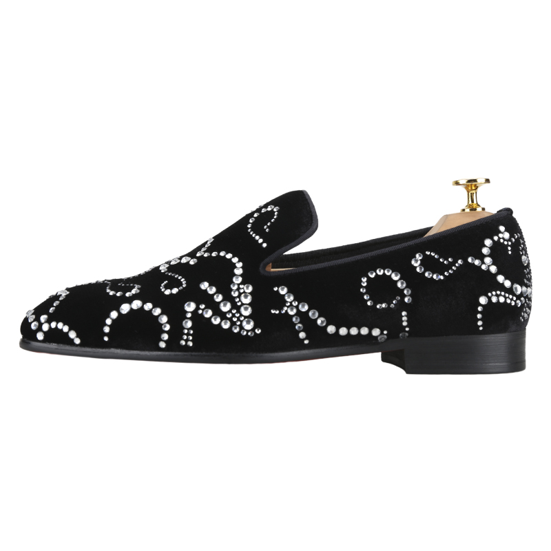 Piergitar Black Velvet And Oct - огляд і ціна Men Shoes Red Bottom