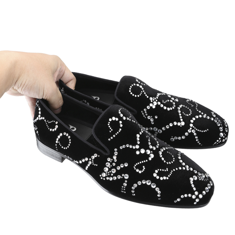 Piergitar Black Velvet And Oct - огляд і ціна Men Shoes Red Bottom