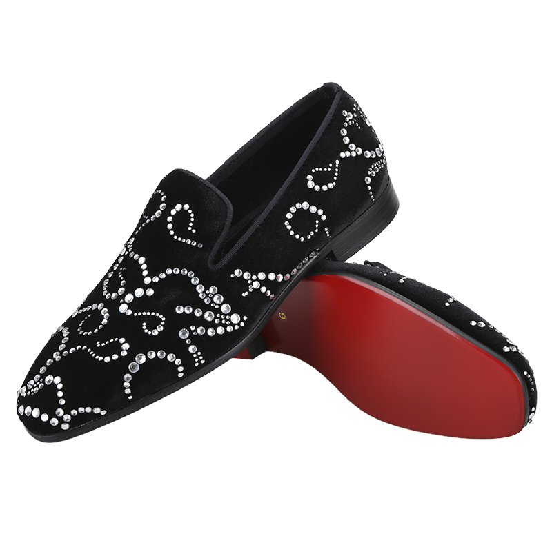 Piergitar Black Velvet And Oct - огляд і ціна Men Shoes Red Bottom