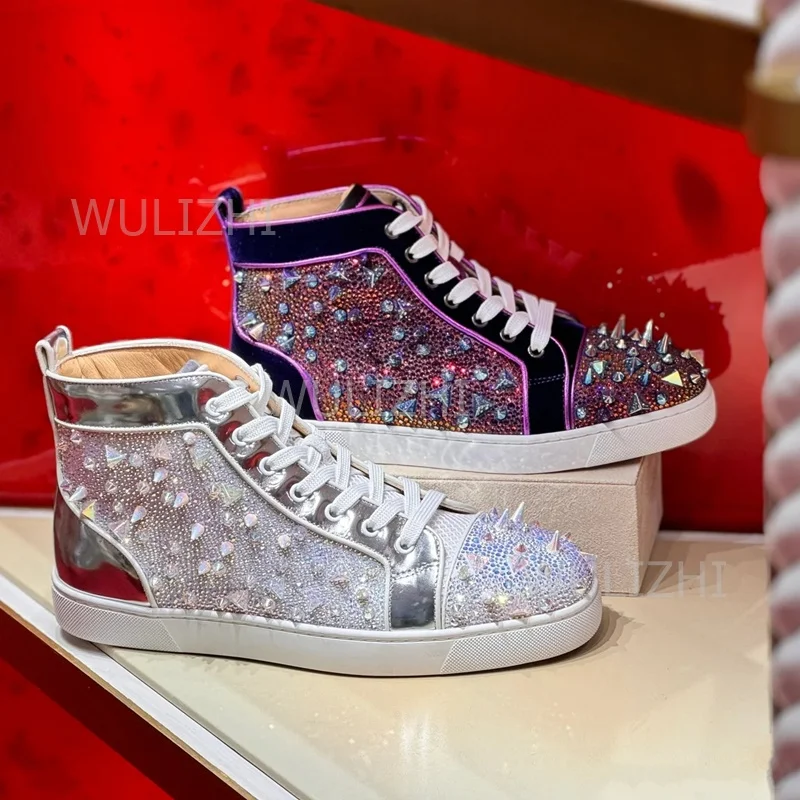 Dark Purple Crystal Rivet Men  - огляд і ціна Men Shoes Boss