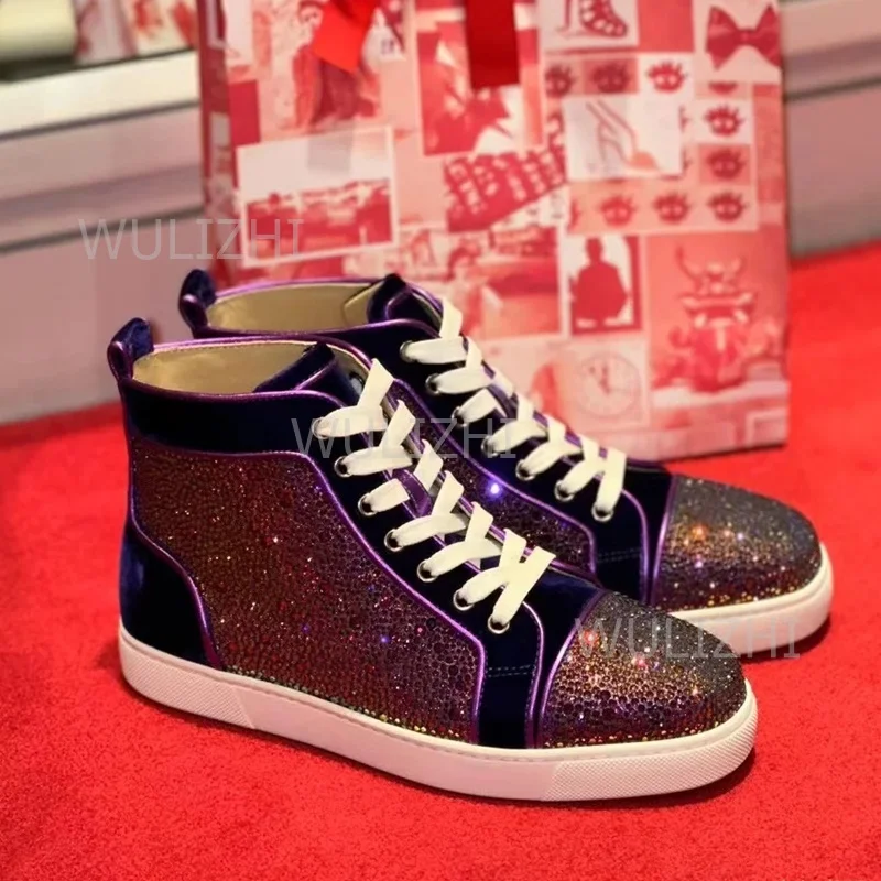 Dark Purple Crystal Rivet Men  - огляд і ціна Men Shoes Boss