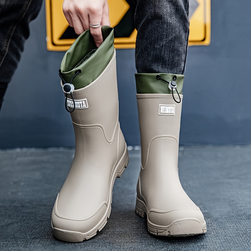 Men waterproof Rain Boots Mid  - огляд і ціна Men'S Shoes Water Resistant