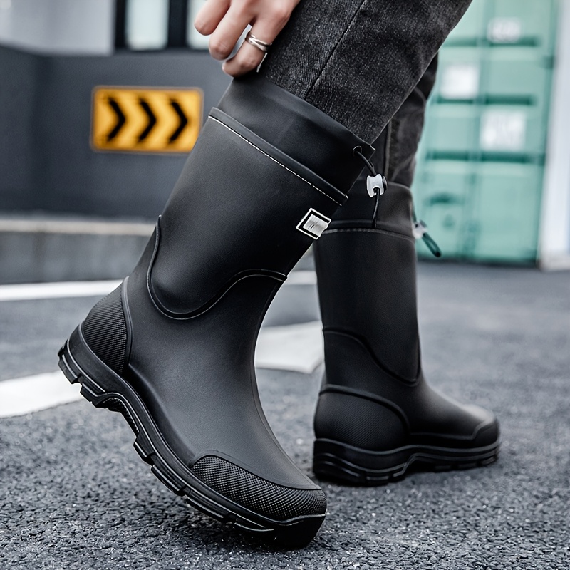 Men waterproof Rain Boots Mid  - огляд і ціна Men'S Shoes Water Resistant