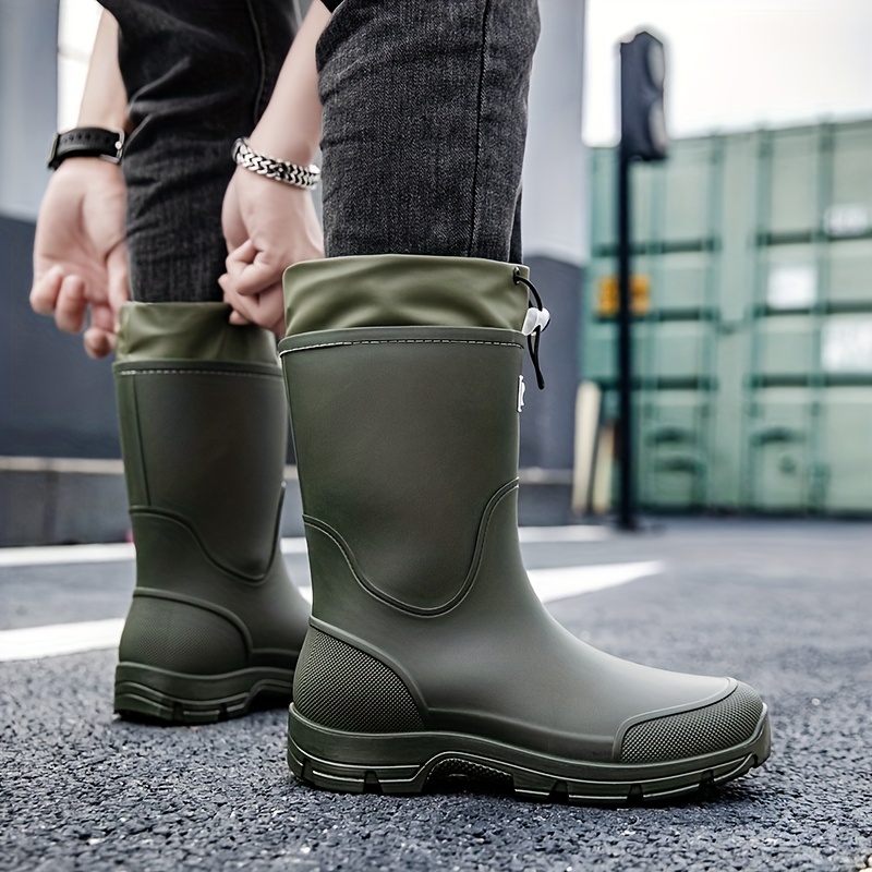 Men waterproof Rain Boots Mid  - огляд і ціна Men'S Shoes Water Resistant