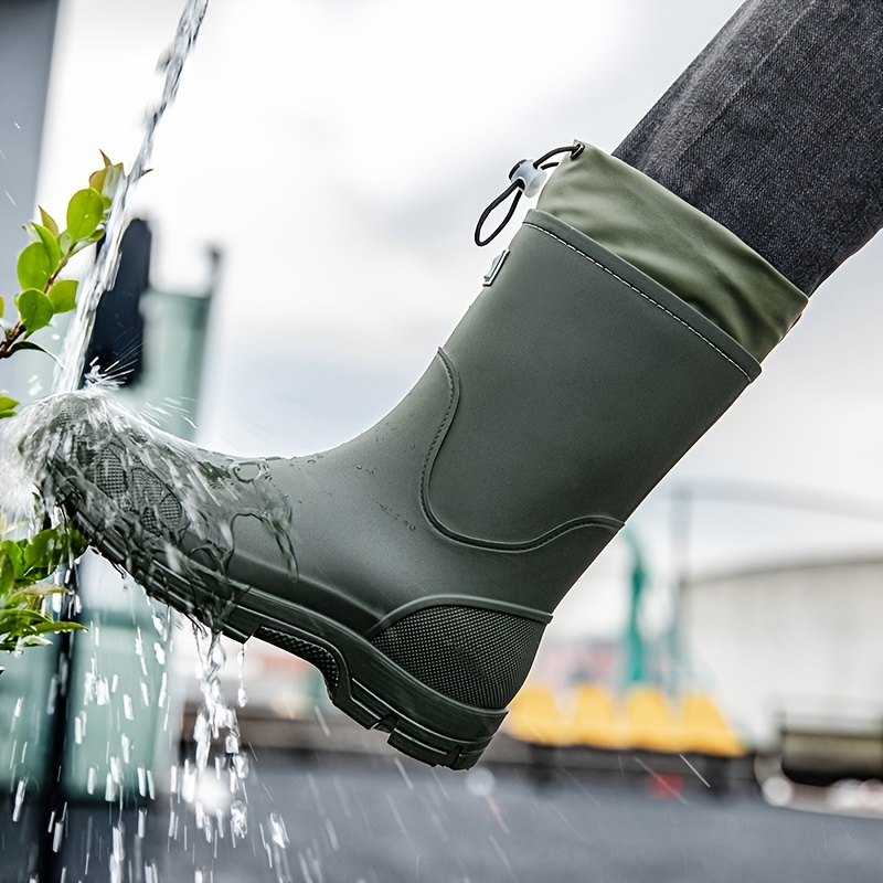 Men waterproof Rain Boots Mid  - огляд і ціна Men'S Shoes Water Resistant